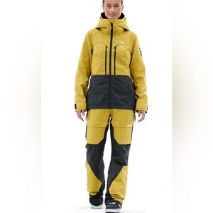 Montec Moss W SET Women's Ski snowboard Jacket (L) and Bibs (S)Yellow and Black